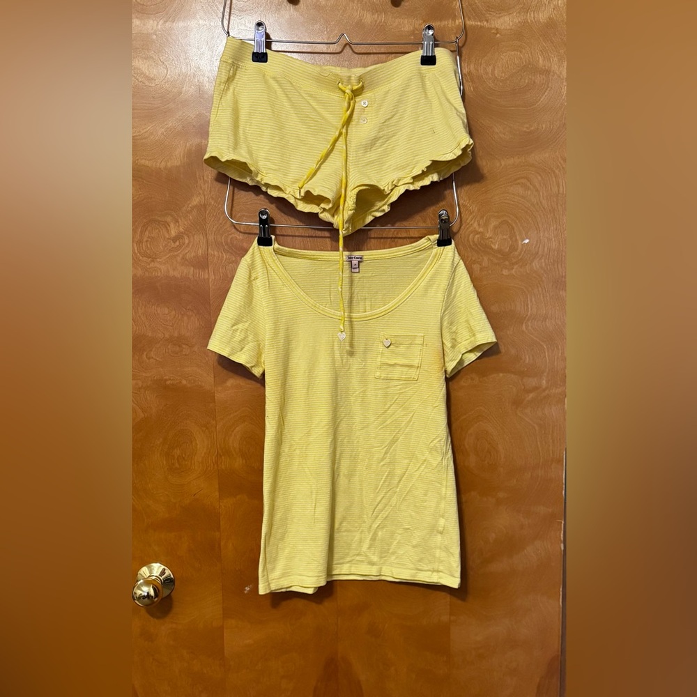 Juicy Couture pj top and short set XS